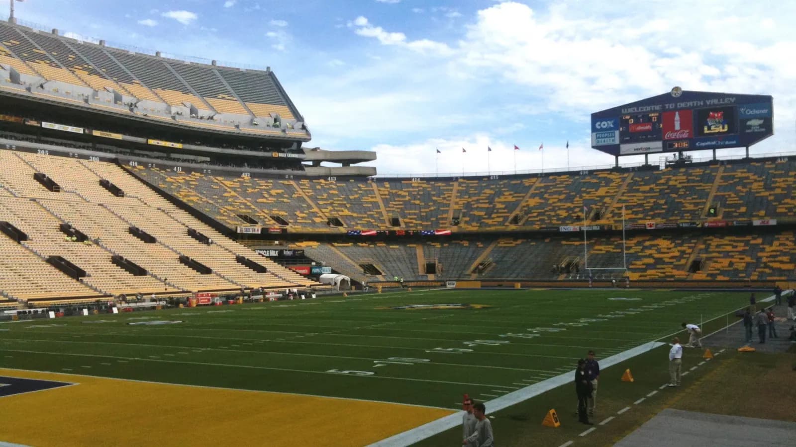 Exterior view of Tiger Stadium on the LSU campus.