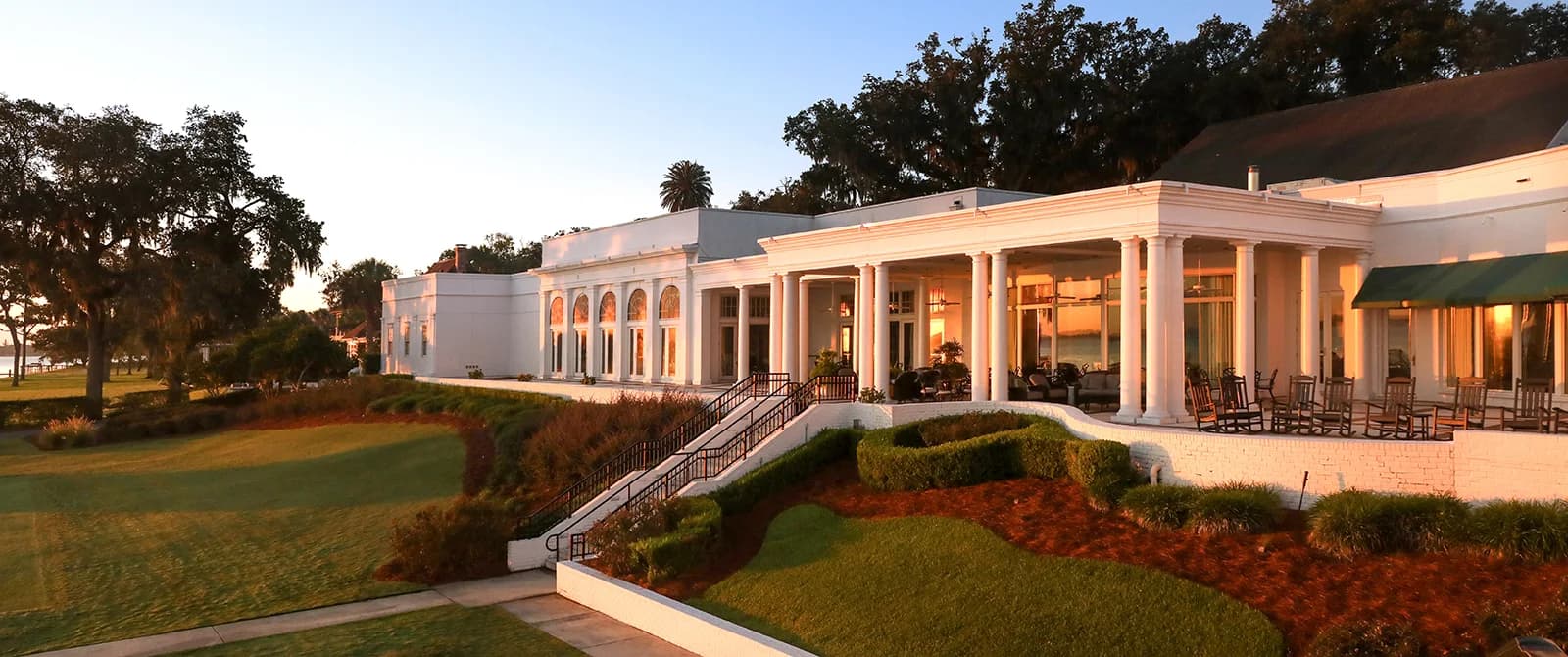 Timuquana Country Club — clubhouse terrace and grounds photographed by Kevin Murray on August 15, 2022, according to embedded image metadata. Copyright: Kevin Murray Golf Photography; this is clubhouse context, not a seat or golf-hole view.