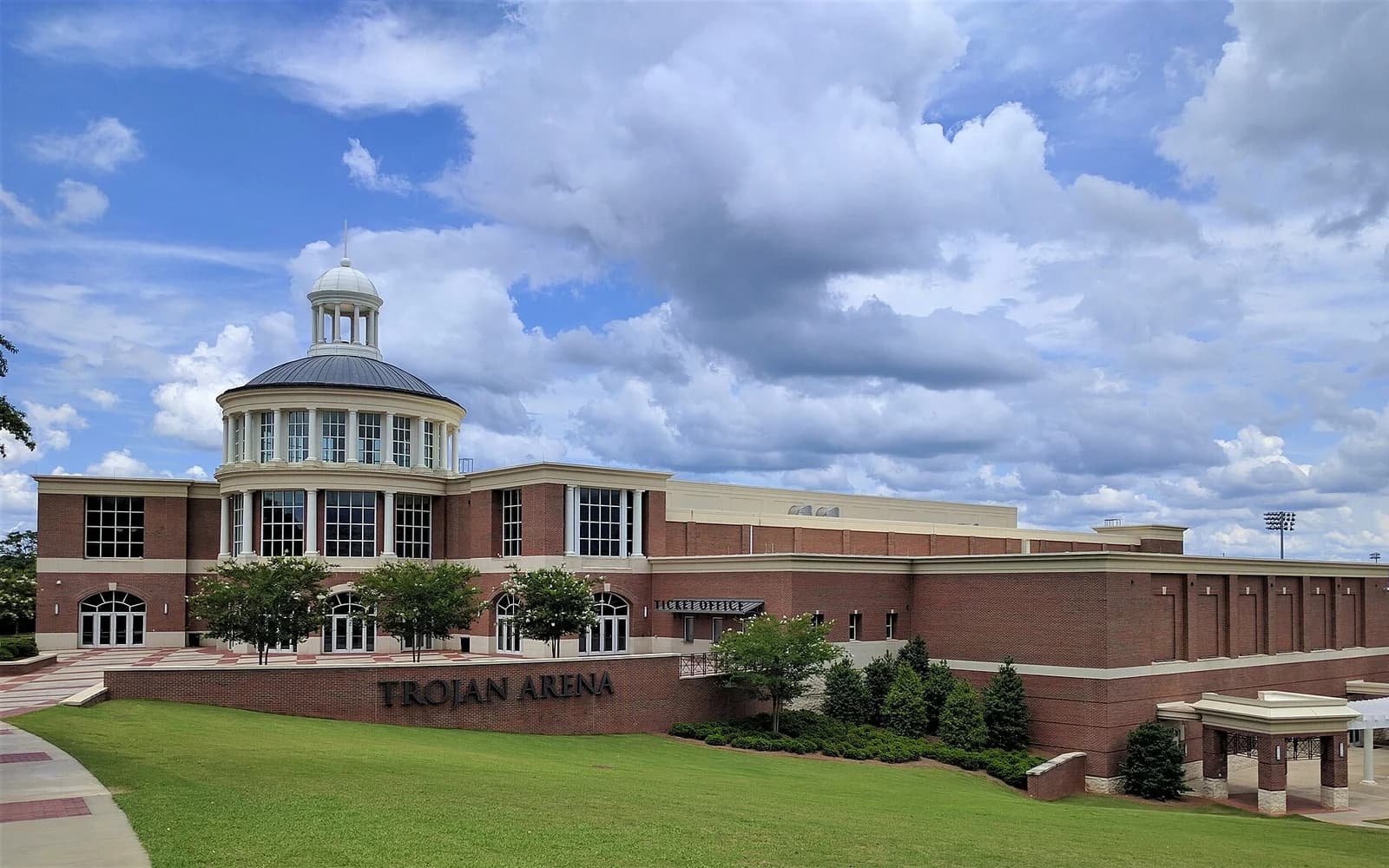 View of Trojan Arena, home of Troy basketball.