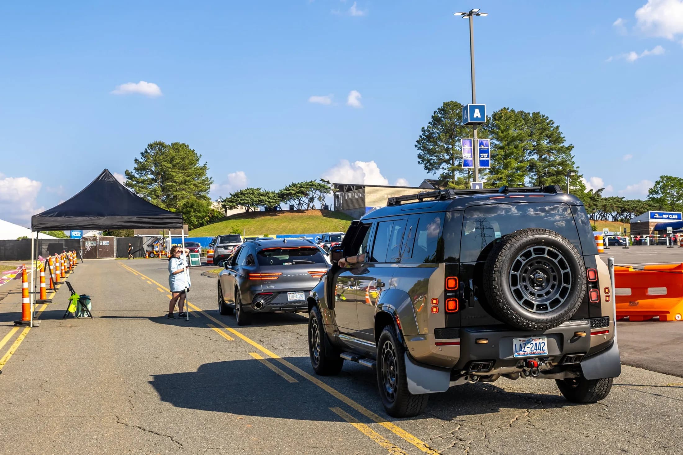 Parking entrance at Truliant Amphitheater.
