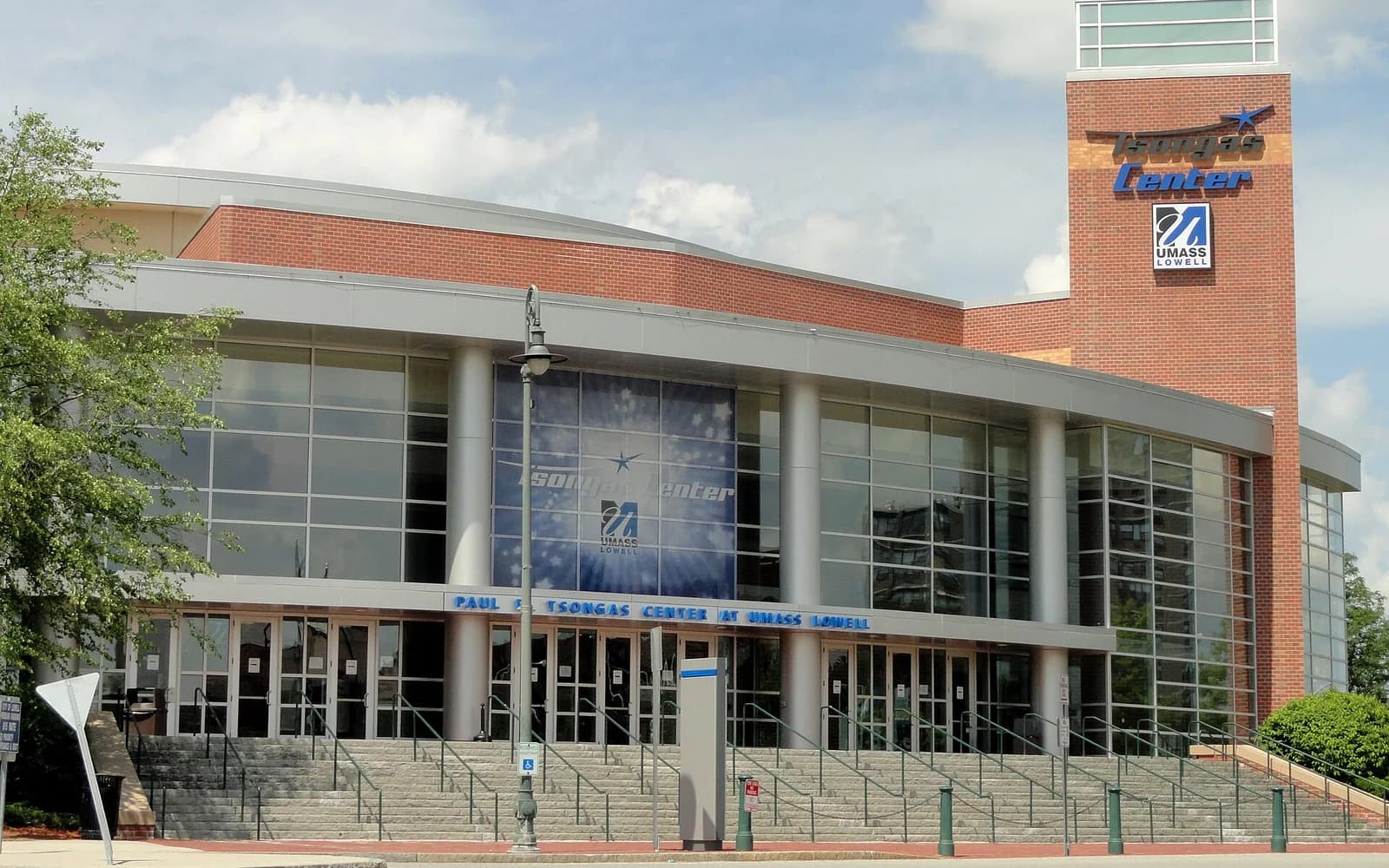 View of Tsongas Center, home of UMass Lowell basketball.