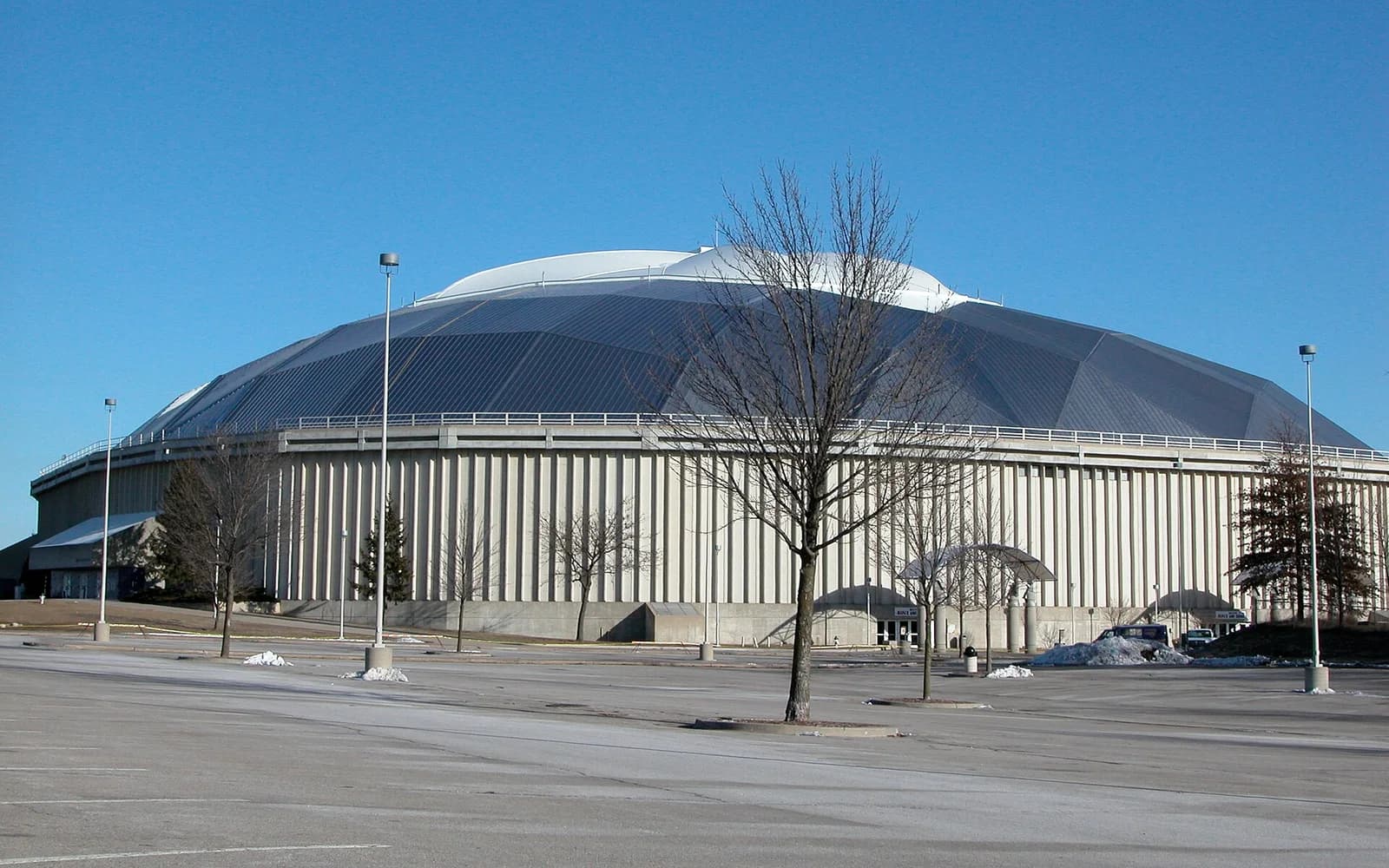 View of UNI-Dome, home of Northern Iowa Panthers football.