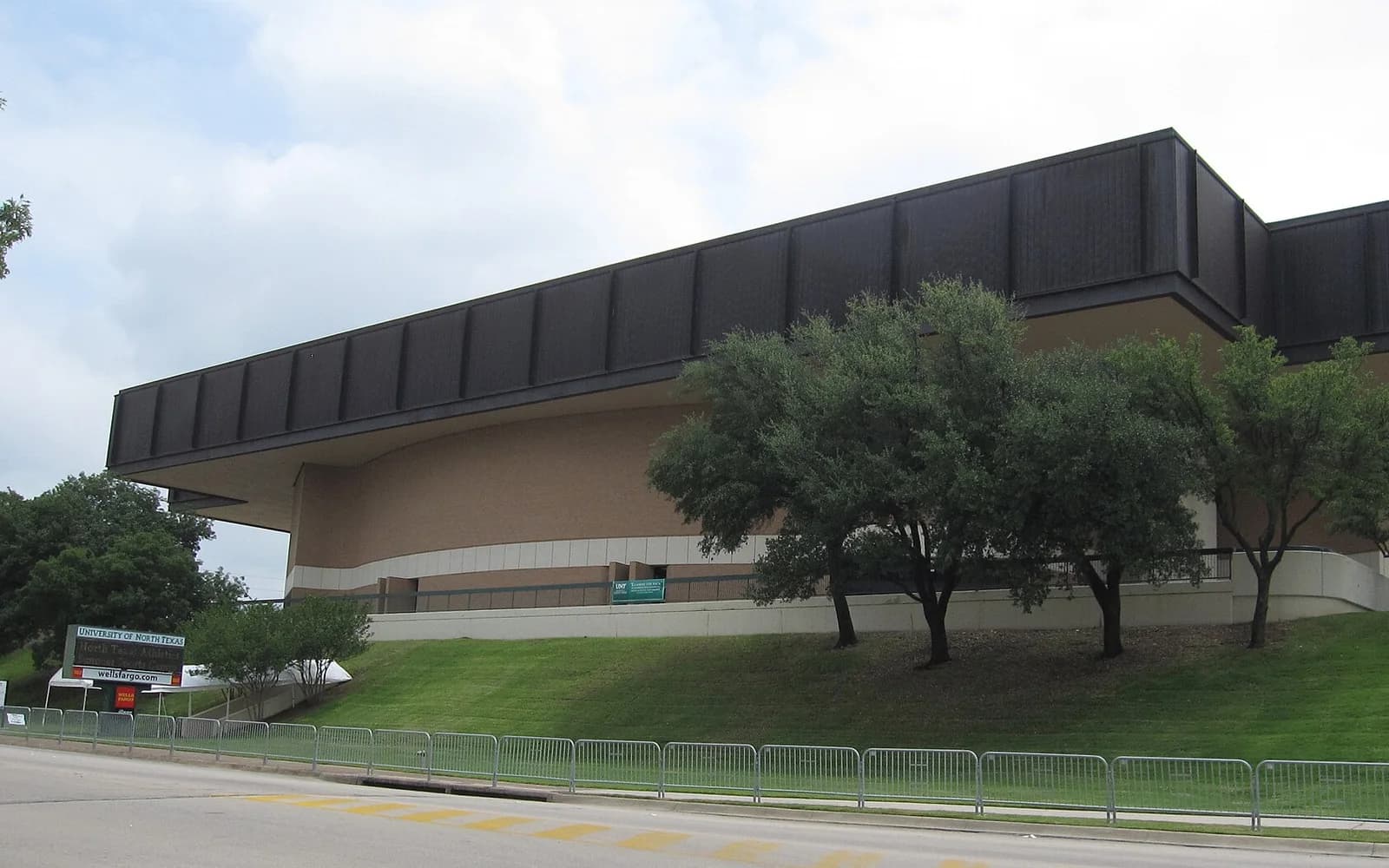 View of UNT Coliseum, home of North Texas basketball.
