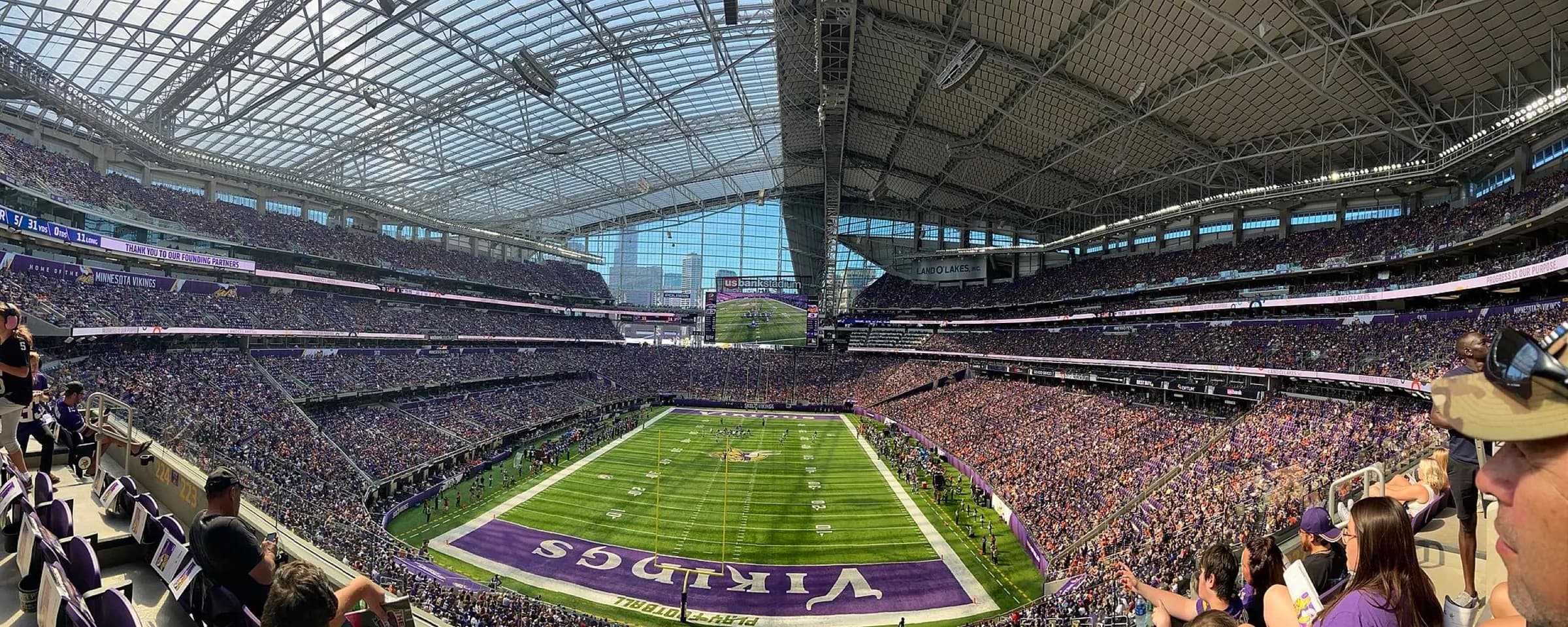 U.S. Bank Stadium — Panorama-US Bank Stadium Interior.