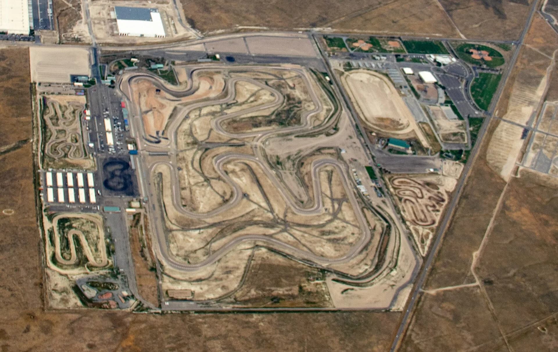 Aerial view of Utah Motorsports Campus in Grantsville.