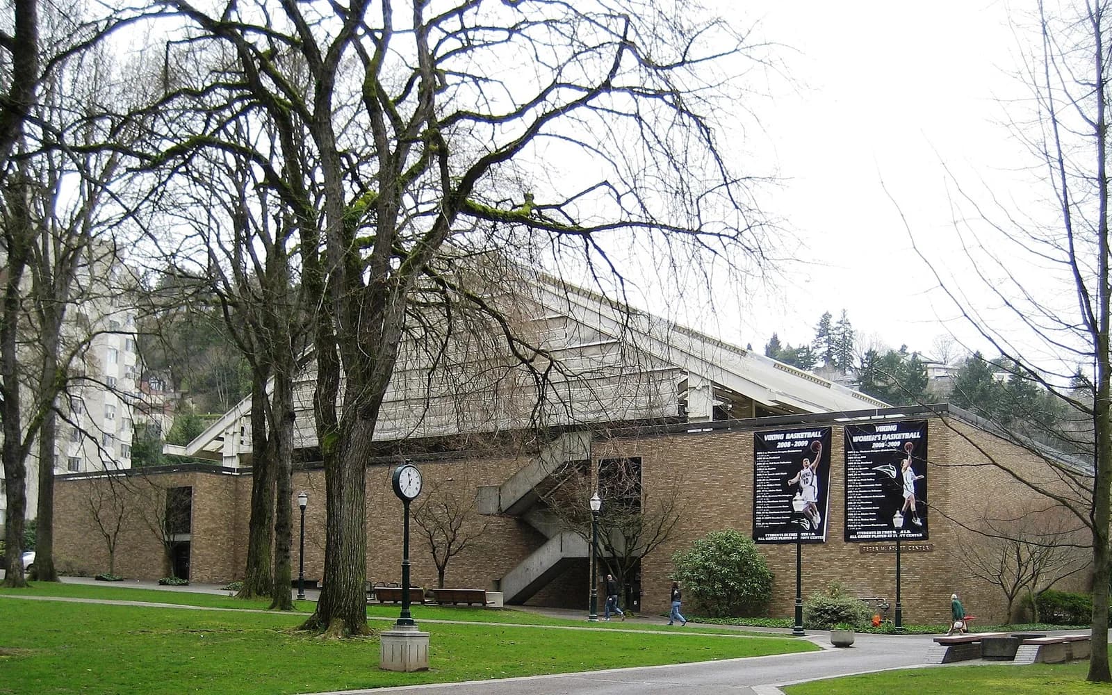 View of Viking Pavilion, home of Portland State basketball.