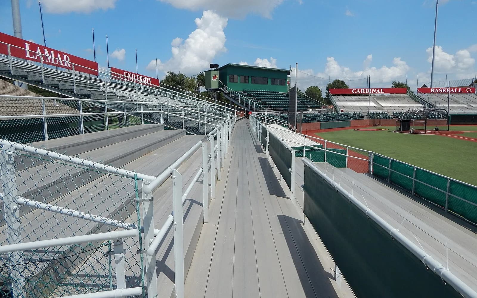 View of Vincent–Beck Stadium, home of Lamar baseball.