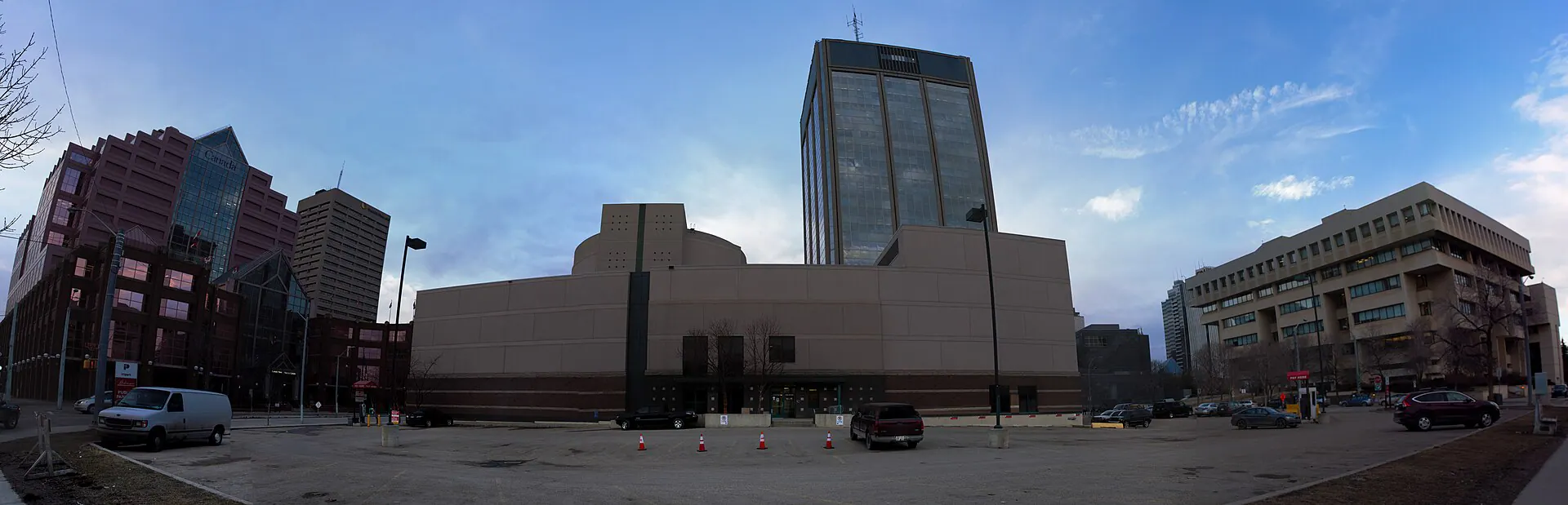 Wide view of the venue grounds at Winspear Centre in Edmonton, AB