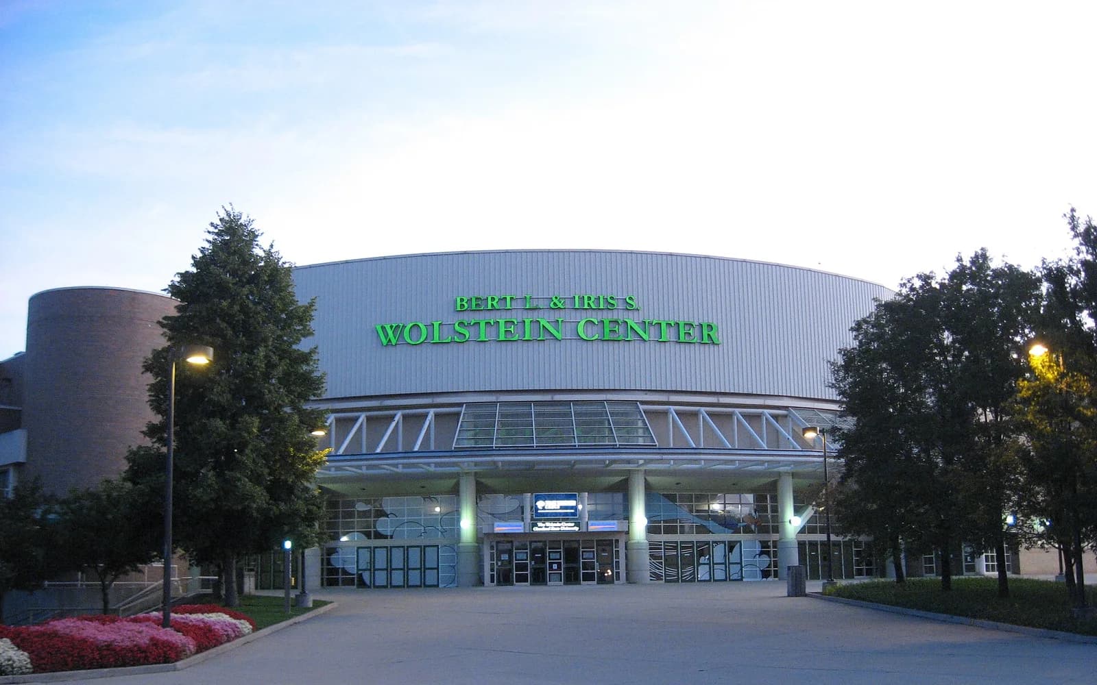 View of Wolstein Center, home of Cleveland State basketball.