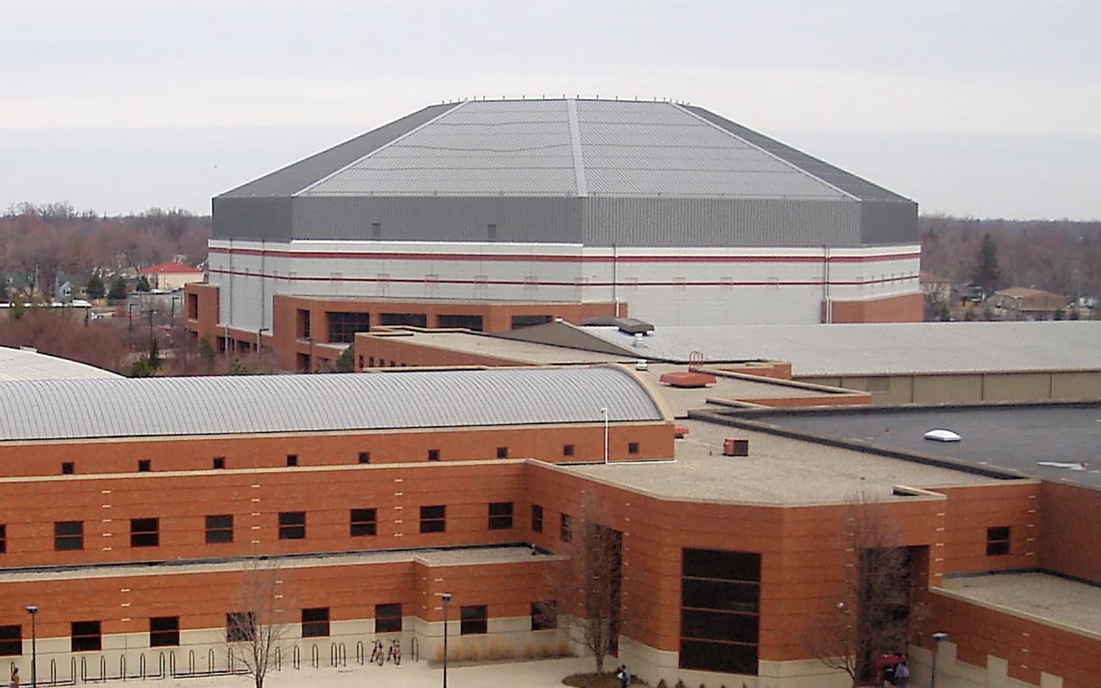 View of Worthen Arena, home of Ball State basketball.
