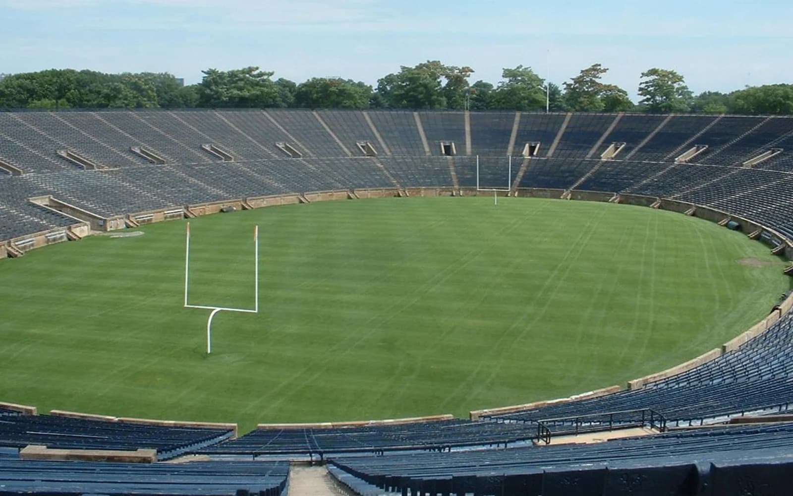View of Yale Bowl, home of Yale Bulldogs football.