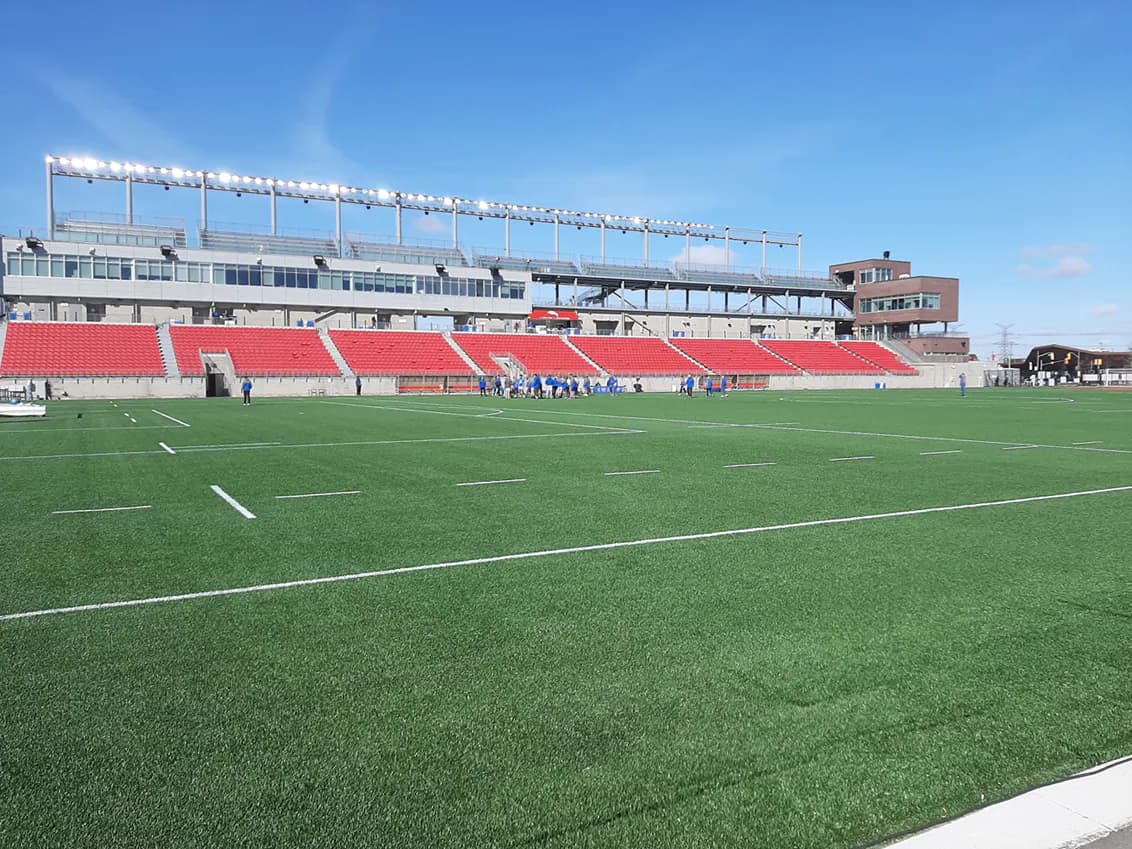 Wide interior or event view at York Lions Stadium in Toronto, ON