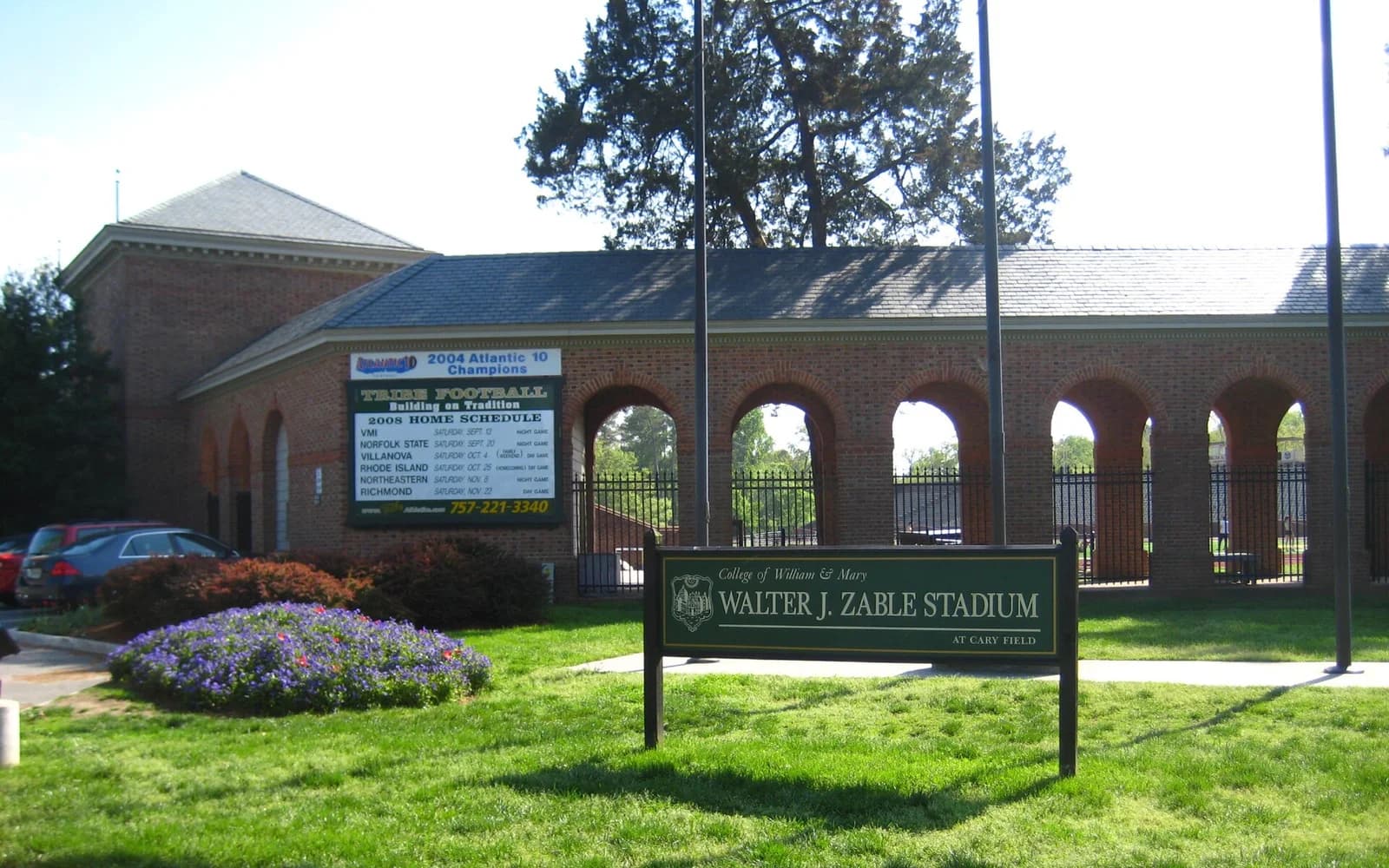 View of Zable Stadium, home of William & Mary Tribe football.